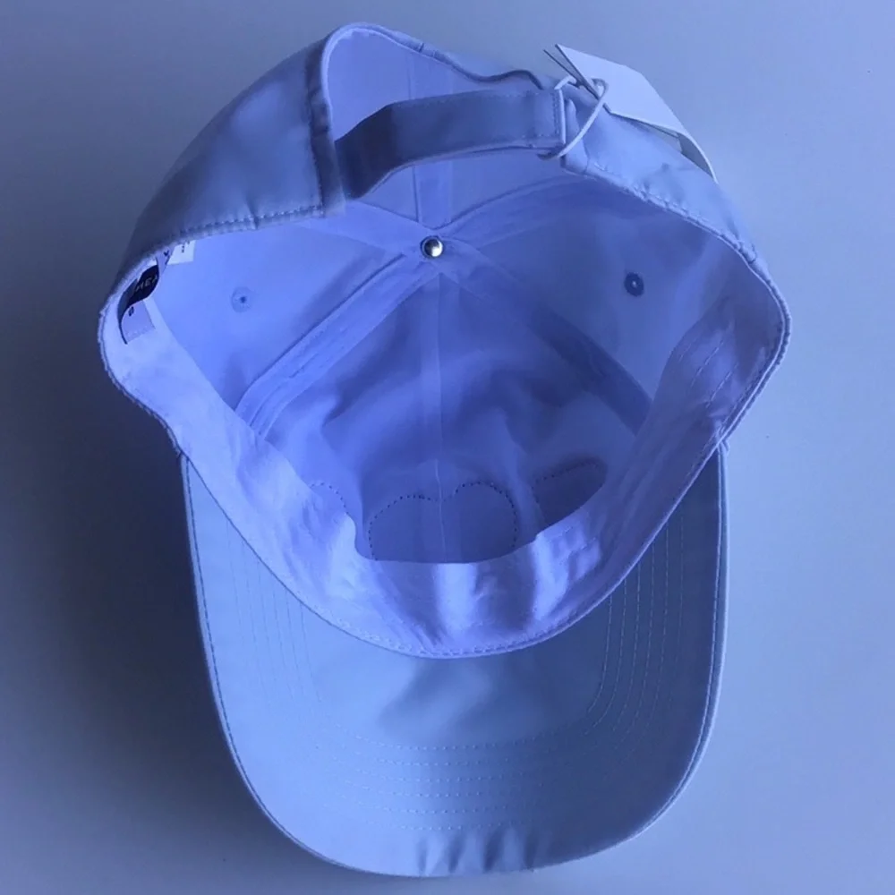Stoney Clover Lane pastel baby blue nylon baseball cap I heart tennis racket